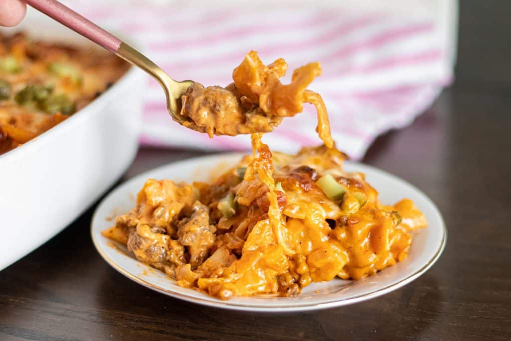 cheeseburger pasta bake