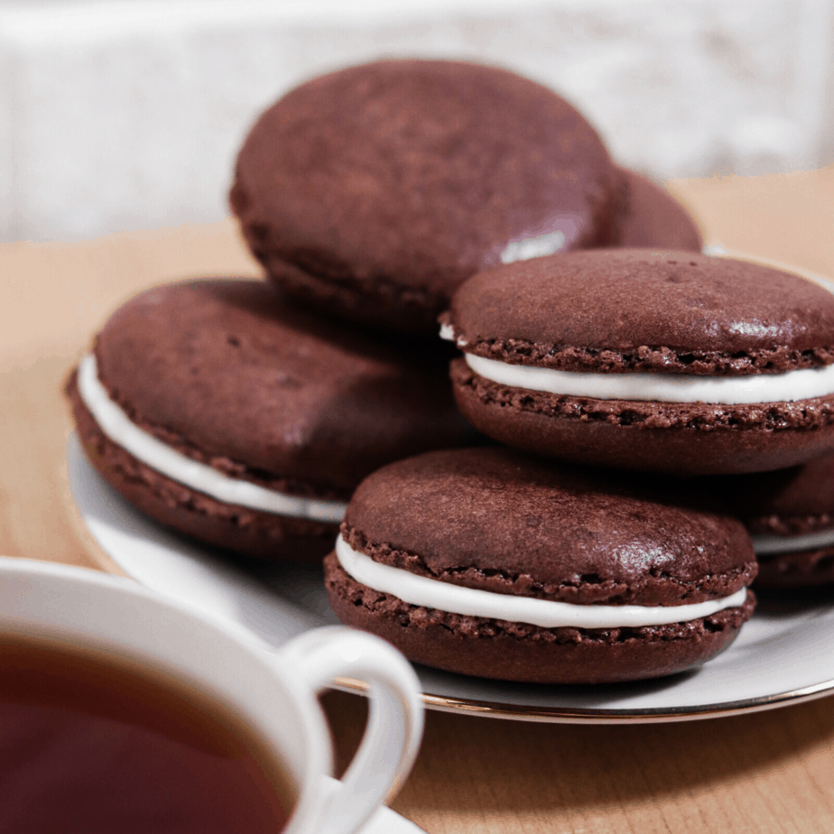 Hot Chocolate Macarons - Autumn LeAnn