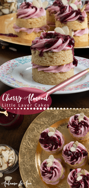 gluten free cherry almond little layer cake pinterest pin1
