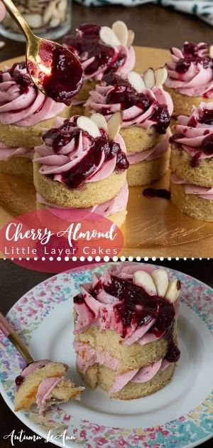 gluten free cherry almond little layer cake pinterest pin2