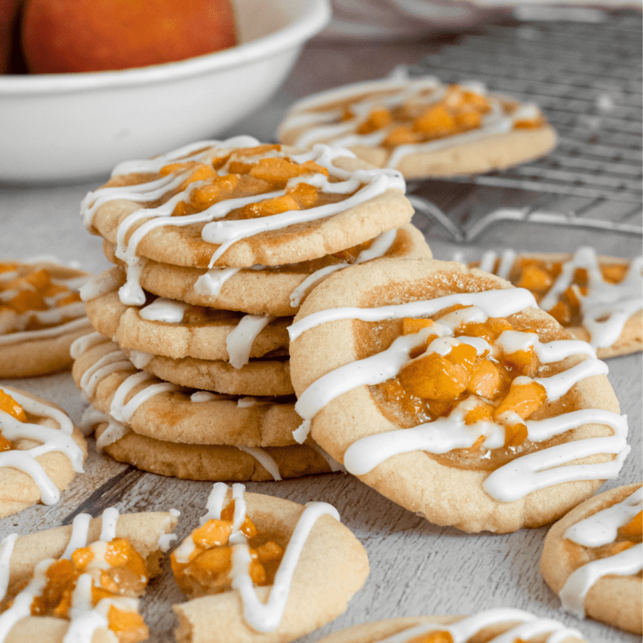 stack of peach pie cookies