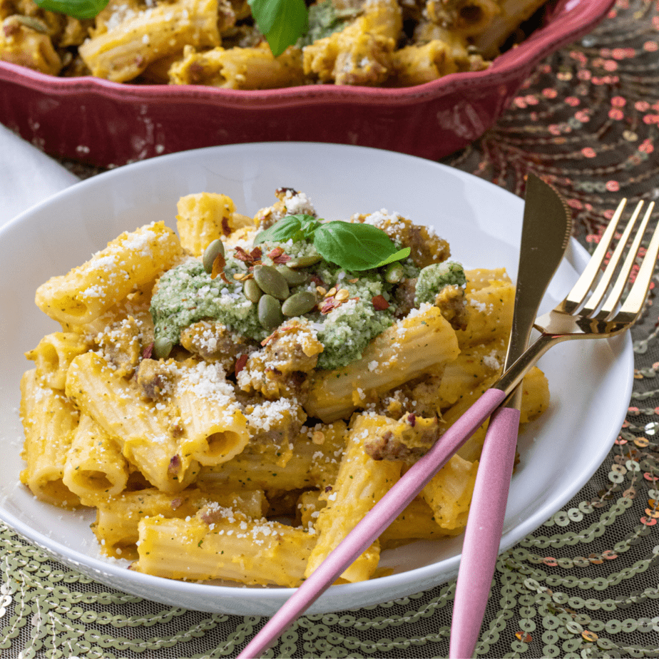Pumpkin Pesto Pasta Autumn LeAnn